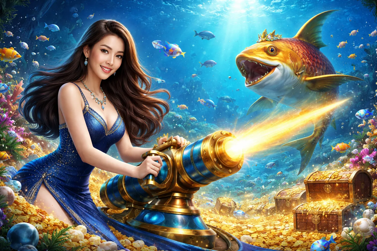 Hình ảnh game Bắn Cá vin55 với đồ họa sống động